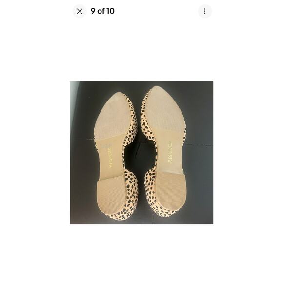 Restricted Shoes Women's 9 D'Orsay Flats Leopard Tan Faux Leather Slip On - Picture 10 of 10